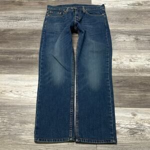 Levis 511 Dark Wash Faded Blue Mens 32x28 Slim‎ Fit Stretch Denim Jeans Red Tab
